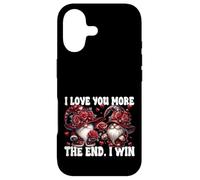Love You More The End I Win Floral Roses Flower GNOME Couple Coque pour iPhone 17