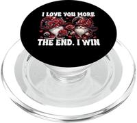 Love You More The End I Win Floral Roses Flower GNOME Couple PopSockets PopGrip pour MagSafe