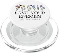 Love Your Enemies Christian Bible Verse Matthew 5:43 5 44 PopSockets PopGrip pour MagSafe