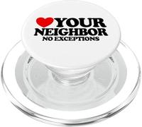 Love Your Neighbor No Exceptions Christian Faith Jésus PopSockets PopGrip pour MagSafe