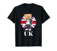 Love Yourself, Cool Illustration Teddy Bear With UK Flag T-Shirt