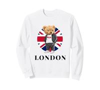 Love Yourself, Illustration London Teddy Bear with UK Flag Sweatshirt