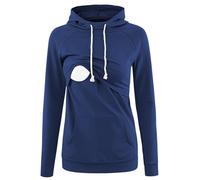 Love2Mi Sweat à capuche d'allaitement à manches longues, a-bleu marine, M