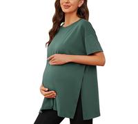 Love2Mi T-shirt de grossesse à manches courtes pour femme, vert, L