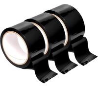 Love69Toys Ouch ! - Bondage Tape 20m de long - 5cm de large 3PC Design Tape sans statique, Bande de bondage SM polyvalente pour les jeux sexuels couples femmes hommes (Noir)