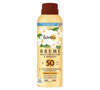 LOVEA - Brume Solaire FPS 50 - Haute Protection & Bronzage Visage & Corps - Activateur de Bronzage - Monoï De Tahiti - Protection UVA/UVB - Fini Invisible - Vegan - Fabriqué En France - 150 ml
