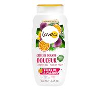 LOVEA - Gelée De Douche - Extrait De Fruit De La Passion - Mousse Fine & Onctueuse - 96% D'Origine Naturelle - PH Neutre - Sans Sulfate - Fabriqué En France - 400 ml