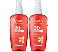 LOVEA - Huile Sèche FPS 20 Moyenne Protection UVA/UVB Monoï de Tahiti - Visage & Corps - Satine et Nourrit - Résiste à l'Eau - Testé sous Contrôle Dermatologique - Vegan - Fabriqué en France - 150ml