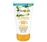 LOVEA - Lait Hydratant FPS 50+ - Très Haute Protection Solaire Visage & Corps - Monoï De Tahiti - Protection UVA/UVB - Résistant À L'Eau & Anti Traces Blanches - Vegan - Fabriqué En France - 150 ml