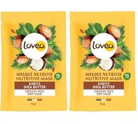 LOVEA - Masque Nutritif - Beurre de Karité - Nourrit, Assouplit & Protège - Cheveux Secs & Abimés - 98% d'Origine Naturelle - Fabriqué en France - 75ml (Lot de 2)