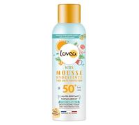 LOVEA - Mousse Hydratante Kids FPS 50+ - Très Haute Protection Solaire Visage & Corps - Parfum Abricot - Protection UVA/UVB - Peaux Sensibles - Résistant À L'Eau - Vegan - Fabriqué En France - 150 ml