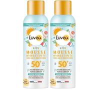 LOVEA - Mousse Hydratante Kids FPS 50+ - Très Haute Protection Solaire Visage & Corps - Parfum Abricot - Protection UVA/UVB - Peaux Sensibles - Résistant À L'Eau - Vegan - Fabriqué En France - 150 ml