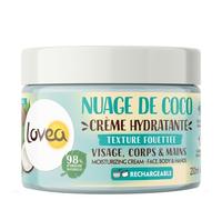 LOVEA Crème hydratante Nuage de Coco – Hydratation 24h – Visage, Corps & Mains – 200 ml