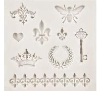 LOVEART SILICONFORM Moule Moulage, clé, papillon, couronne