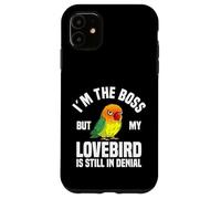 Lovebird Enthusiast The Boss Inséparable masqué Noir Coque pour iPhone 11