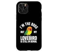 Lovebird Enthusiast The Boss Inséparable masqué Noir Coque pour iPhone 11 Pro