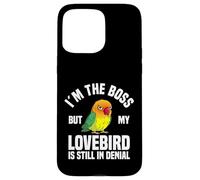Lovebird Enthusiast The Boss Inséparable masqué Noir Coque pour iPhone 15 Pro Max