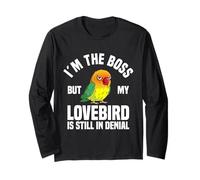 Lovebird Enthusiast The Boss Inséparable masqué Noir Manche Longue