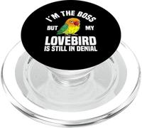 Lovebird Enthusiast The Boss Inséparable masqué Noir PopSockets PopGrip pour MagSafe