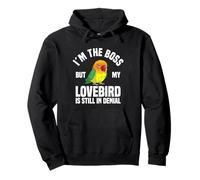 Lovebird Enthusiast The Boss Inséparable masqué Noir Sweat à Capuche
