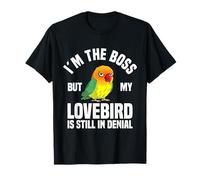 Lovebird Enthusiast The Boss Inséparable masqué Noir T-Shirt
