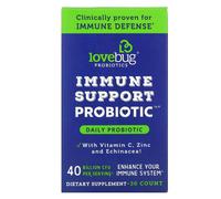 LoveBug Probiotics, Probiotique Soutien Immunitaire, Probiotique Quotidien, 40 Milliards d'UFC, 30 Comprimés