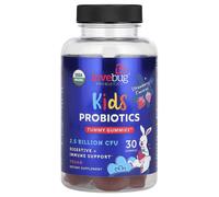 LoveBug Probiotics, Probiotiques Enfants, Tummy Gummies, Fraise, 2,5 Milliards d'UFC, 30 Gummies