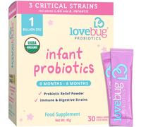 LoveBug Probiotics, Probiotiques Nourrissons, 0-6 Mois, 1 Milliard d'UFC, 30 Sachets Monodoses, 0,05 oz (1,5 g) Chacun