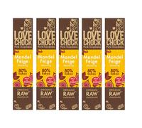 Lovechock Bio Amande Figue Barre Chocolat 5x40 g