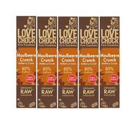 Lovechock Bio Mûre Blanche Vanille Barre Chocolat 5x40 g