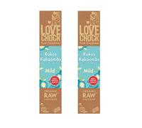 Lovechock Bio Noix de coco Éclats Barre Chocolat 2x40 g