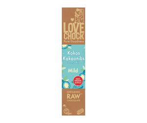Lovechock Bio Noix de coco Éclats Barre Chocolat 40 g