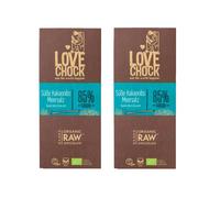 Lovechock Bio Noix sucrées & Sel de mer Chocolat 2x70 g