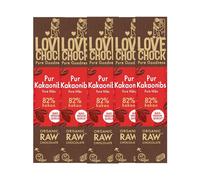 Lovechock Bio Pure Nibs Barre chocolat Chocolat 5x40 g