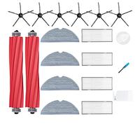 Loveco Kit de Remplacement pour Roborock S7 Plus MaxV Ultra Aspirateur Robot,4 filtres,6 brosses latérales, 4 Chiffons vadrouille,1 principales