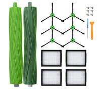 LOVECO Lot de 12 pièces de rechange compatibles avec iRobot Roomba i7 i7+ j7 j7+ E5 E6 E7 i8 i6 i5 i4 i3 i2 i1 j8 j6 j5 and Plus Version, 1 jeu de brosses en caoutchouc, 4 filtres haute performance, 6