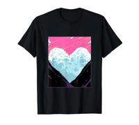 Lovecore Cœur Esthétique Nuage Amour Saint-Valentin Amoureux T-Shirt Graphique avec Valeur, Homme, Noir, L