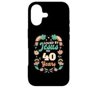 Loved by Jesus for 40 Years 40th Birthday Thème chrétien Coque pour iPhone 17