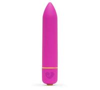 Lovehoney Excite Bullet Vibromasseur - Mini Vibromasseur silencieux puissant 10 fonctions stimulation clitoris 8cm - Étanche - Rose