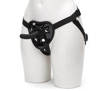 Lovehoney Kit gode ceinture et harnais unisexe pour débutant - Sangle en silicone de 12,7 cm pour jouer au pegging - Ensemble de harnais réglable avec 3 joints toriques - Étanche - Noir