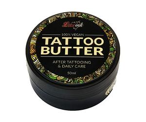 LOVEink Beurre de tatouage Orange 50 ml Crème de soin pour tatouage 100% végétalien