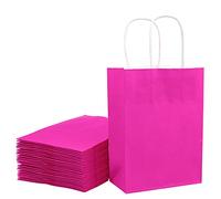 Loveinside 33X25.4X12.7 cm Sacs En Papier Kraft Rose Sacs-Cadeaux En Vrac Avec Poignées Pour Anniversaire Mariage Faveurs 25 Pièces/Ensemble