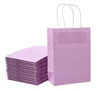 Loveinside 33X25.4X12.7 cm Sacs En Papier Kraft Violet Sacs-Cadeaux En Vrac Avec Poignées Pour Anniversaire Mariage Faveurs 25 Pièces/Ensemble
