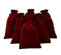 Loveinside Velvet Tarot Rune Bag - 6 Pack Sacs De Velours 15,5 X 23 CM Pour Cartes, Pièces De Jeu, Bijoux, Emballages De Cadeaux De Noces - Vin