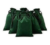 Loveinside Velvet Tarot Rune Bag - 6 Pack Sacs De Velours 15,5 X 23 CM Pour Cartes, Pièces De Jeu, Bijoux, Emballages De Cadeaux De Noces - Vert Forêt