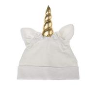 Lovelegis Bonnet Licorne Blanc Coton Oreilles nœud Accessoire bébé Costume féerique idée Cadeau noël Anniversaire