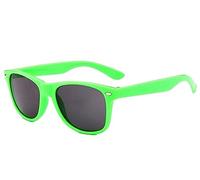 Lovelegis Lunettes de soleil enfant - 4 6 8 10 ans - classique - verres noirs - monture verte - uv 400 - idée cadeau de Noël et anniversaire