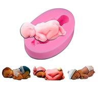 Lovelegis Moule en Silicone Nouveau-né 3D bébé réaliste décorations douceurs fondants pâte à Sucre gâteaux Cuisine maternité enfance idée Cadeau fête