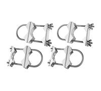 loveless Lot de 2 pinces à mât d'antenne double V avec boulons en U - Charge lourde - Mât anti-rouille sur mât - Kit de support de montage pour TV, CB,