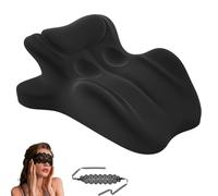 LoveLift Intimate Pillow, Butt Pillow for Couples, 27° Dry Experience, More Intense & Easier, Discreet Wedge for Couples - Memory Foam Seat Cushion (Deep Black)